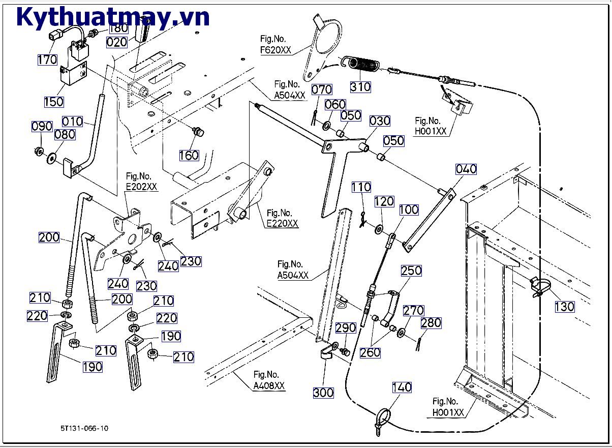 Cần điều khiển ly hợp gặt